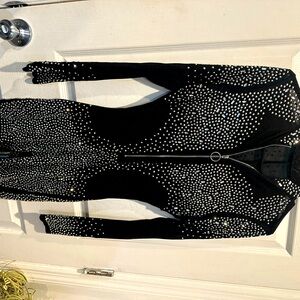 Black Jumpsuit with Silver Studs